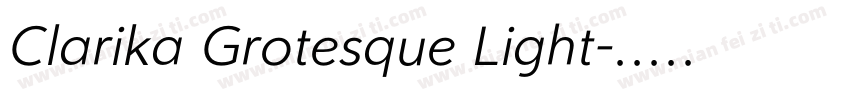 Clarika Grotesque Light字体转换